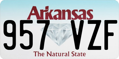 AR license plate 957VZF