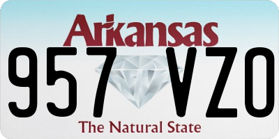 AR license plate 957VZO