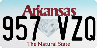 AR license plate 957VZQ