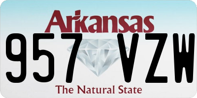 AR license plate 957VZW