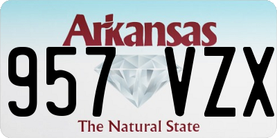 AR license plate 957VZX