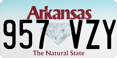 AR license plate 957VZY