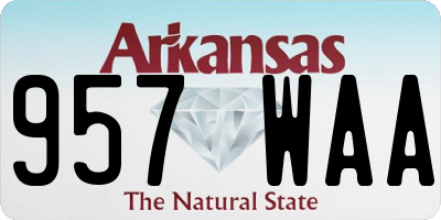 AR license plate 957WAA