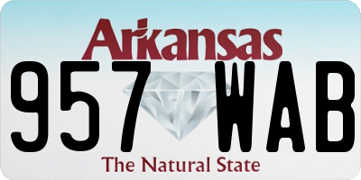 AR license plate 957WAB