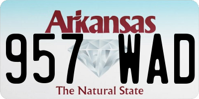 AR license plate 957WAD