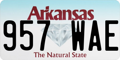 AR license plate 957WAE
