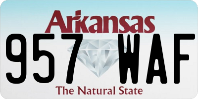 AR license plate 957WAF