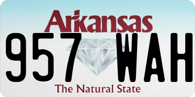 AR license plate 957WAH