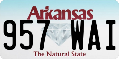 AR license plate 957WAI