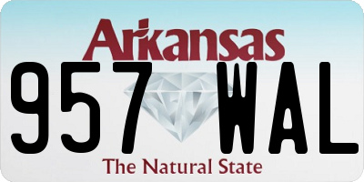 AR license plate 957WAL