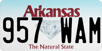 AR license plate 957WAM
