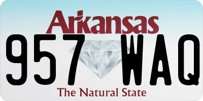 AR license plate 957WAQ