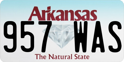 AR license plate 957WAS