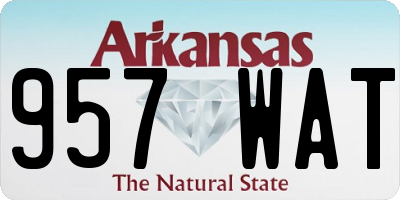 AR license plate 957WAT