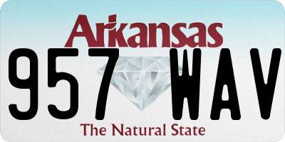 AR license plate 957WAV