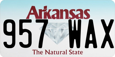 AR license plate 957WAX