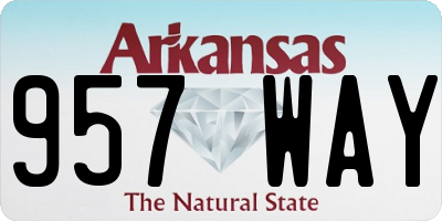 AR license plate 957WAY