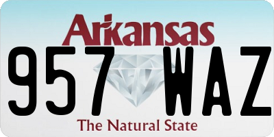 AR license plate 957WAZ
