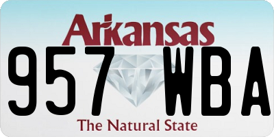 AR license plate 957WBA