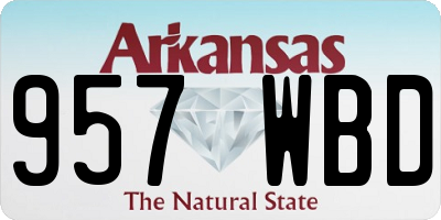 AR license plate 957WBD