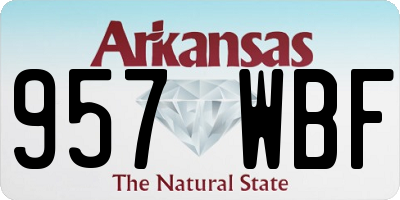 AR license plate 957WBF