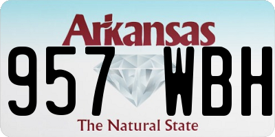 AR license plate 957WBH