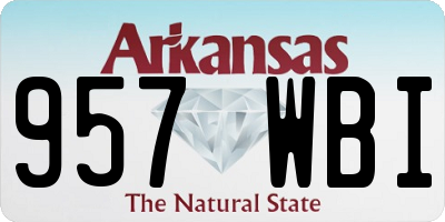 AR license plate 957WBI