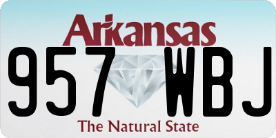 AR license plate 957WBJ