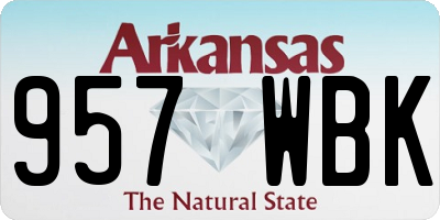 AR license plate 957WBK