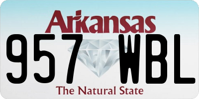 AR license plate 957WBL
