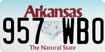 AR license plate 957WBO