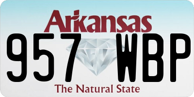 AR license plate 957WBP