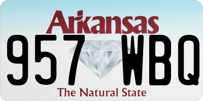 AR license plate 957WBQ