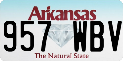AR license plate 957WBV