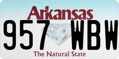AR license plate 957WBW