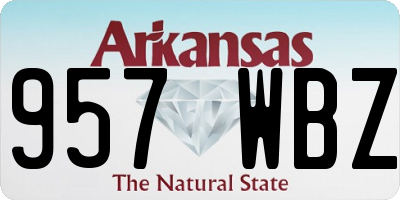 AR license plate 957WBZ