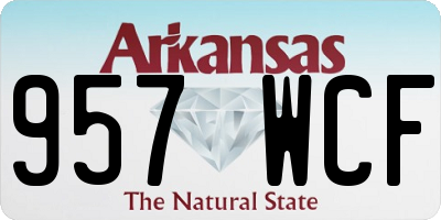 AR license plate 957WCF