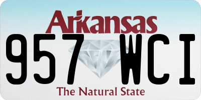 AR license plate 957WCI