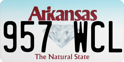 AR license plate 957WCL