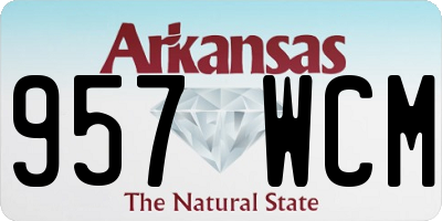 AR license plate 957WCM