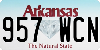 AR license plate 957WCN
