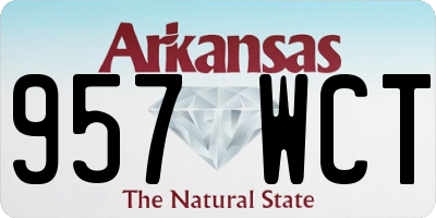 AR license plate 957WCT