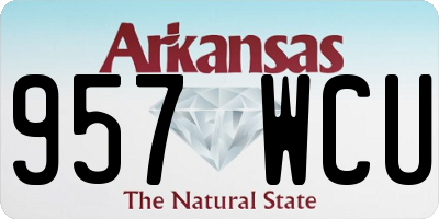 AR license plate 957WCU