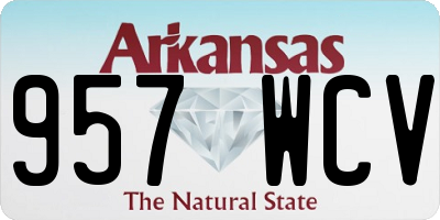 AR license plate 957WCV