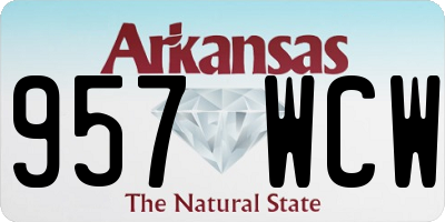 AR license plate 957WCW