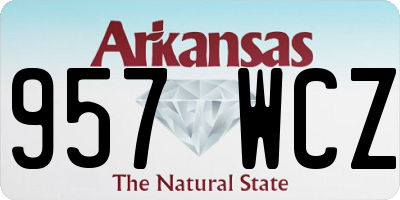 AR license plate 957WCZ