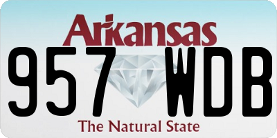 AR license plate 957WDB