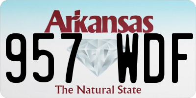AR license plate 957WDF