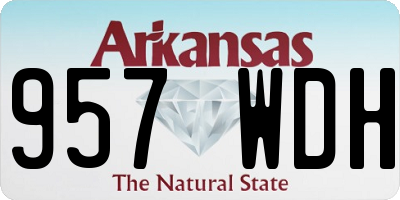 AR license plate 957WDH