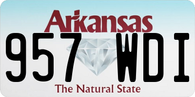 AR license plate 957WDI